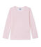 T-shirt bambina in lana e cotone rosa VIENNE/rosa GRETEL