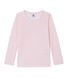 T-shirt bambina in lana e cotone