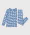 Pigiama in cotone fantasia balena bambino blu BEACH/ MARSHMALLOW