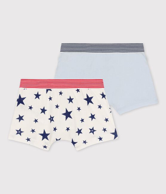 Confezione da 2 boxer bambino fantasia stellata in cotone variante 1