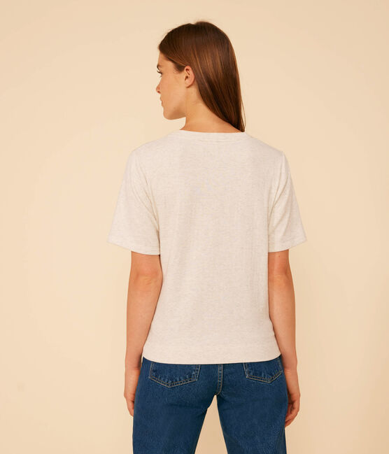 T-shirt LE BOXY in cotone donna beige MONTELIMAR CHINE