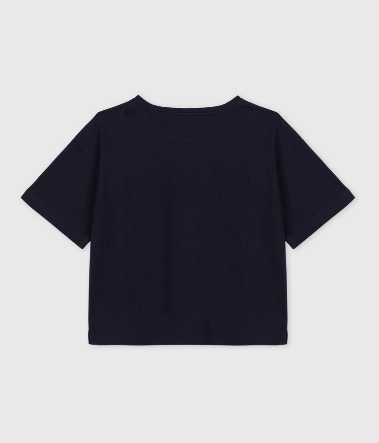 T-shirt LE BOXY in cotone donna blu