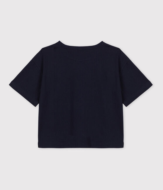 T-shirt LE BOXY in cotone donna blu SMOKING