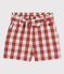 Shorts in popeline a quadretti bambina OMBRIE/ AVALANCHE