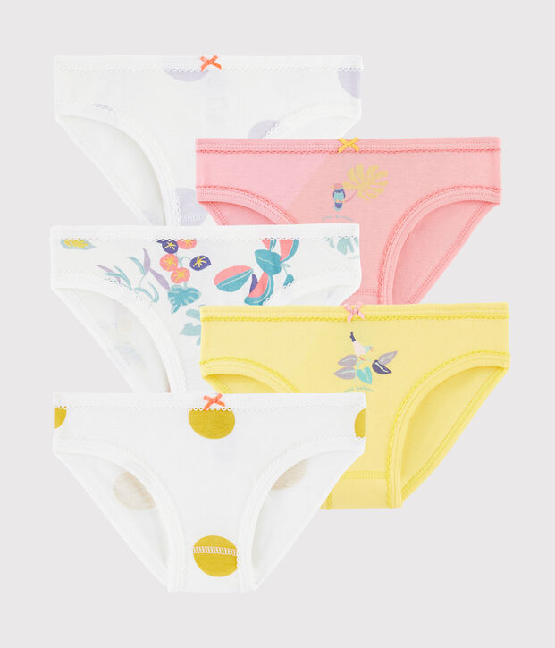 Confezione da 5 slip fantasia giungla bambina multicolore