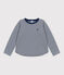 T-shirt bambino a maniche lunghe in tubique blu MEDIEVAL/ MONTELIMAR