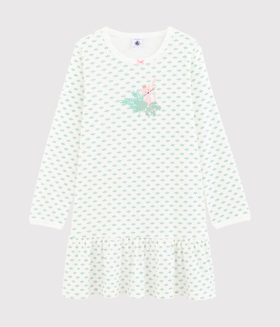 Camicia da notte bambina a costine bianco MARSHMALLOW/bianco MULTICO