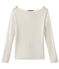 T-shirt donna in lino bianco LAIT