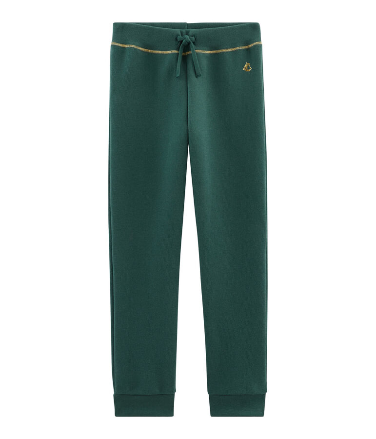 Pantalone in molleton bambina verde