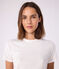 T-shirt L'ICONIQUE cocotte in cotone Donna bianco ECUME