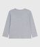 T-shirt a maniche lunghe in cotone tinta unita bambino grigio FUMEE CHINE