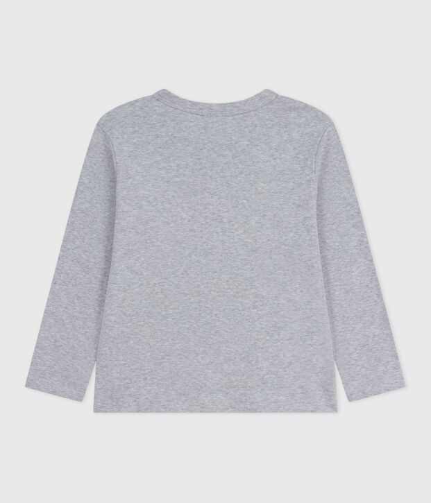 T-shirt a maniche lunghe in cotone tinta unita bambino FUMEE CHINE