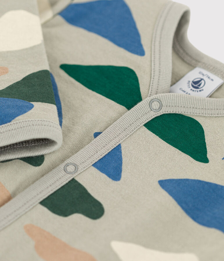 Tutina pigiama beb&egrave; in tubique grigio/multicolore