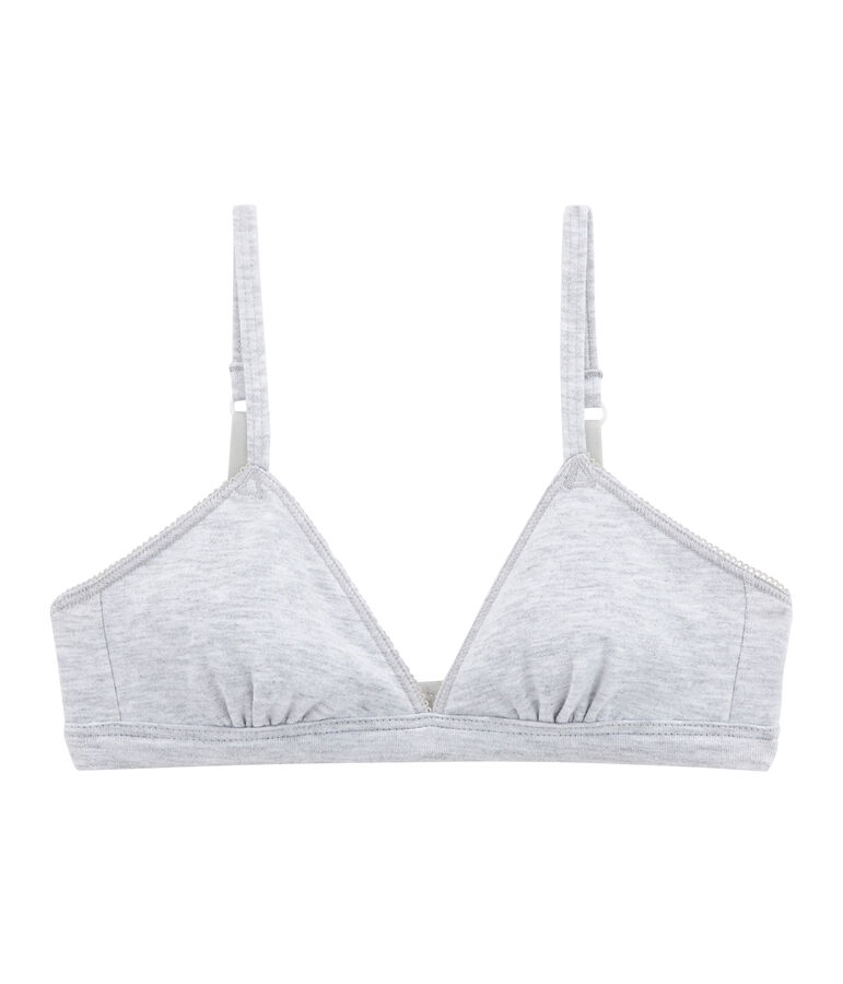 Reggiseno a triangolo per bambina grigio