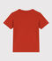 T-shirt  maniche corte in cotone bambino rosso HARISSA
