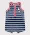Tuta Petit Bateau X Snoopy in jersey leggero bebè blu MEDIEVAL/bianco MULTICO