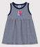 Abito bebè Petit Bateau x Water Family blu MEDIEVAL/bianco MARSHMALLOW