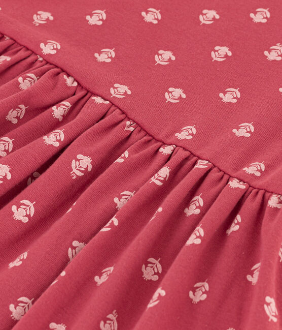 Abito bambina in cotone stampato rosa PAPI/beige AVALANCHE