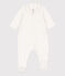 Tutina pigiama stelle in ciniglia bianco MARSHMALLOW/grigio GRIS