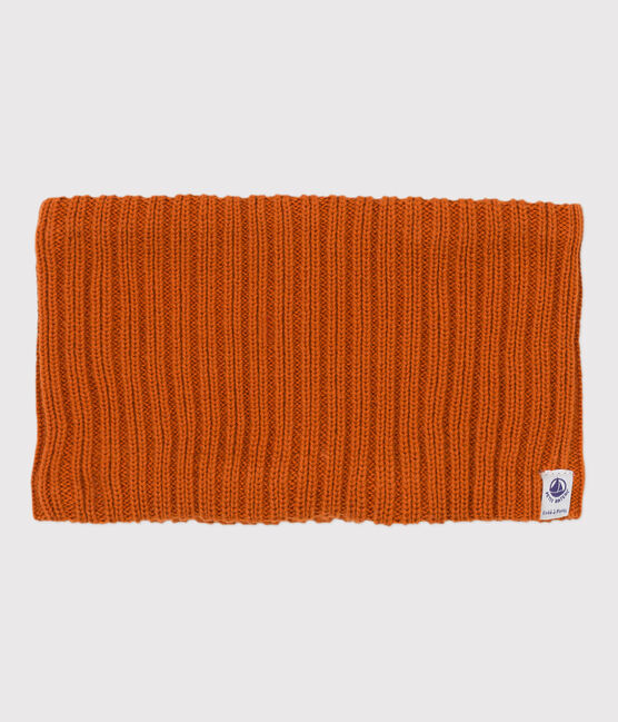 Snood in maglia bebè foderato in pile riciclato marrone RUSTY