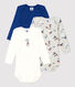 Confezione da 3 body manica lunga in cotone biologico