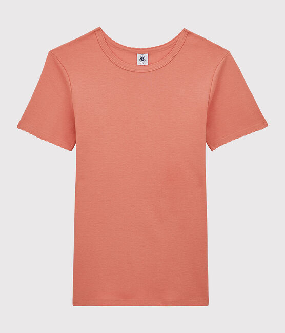 T-shirt punto coccotte ICONICA in cotone bio Donna rosa PAPAYE