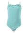 Costume da bagno bambina intero rigato verde FLAG/bianco LAIT