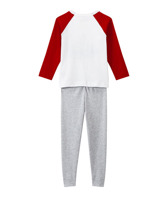 Pigiama per bambino stampato grigio POUSSIERE/bianco MULTICO
