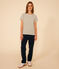 T-shirt LE DROIT girocollo in cotone Donna AVALANCHE/ CROCO