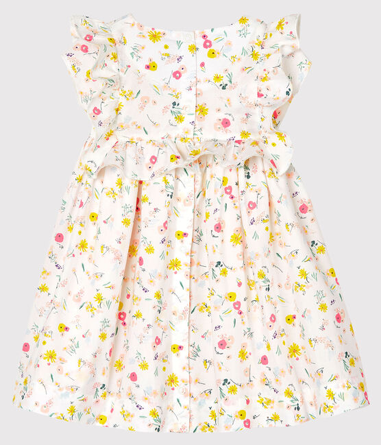 Abito manica corta bebè femmina fantasia bianco MARSHMALLOW/bianco MULTICO