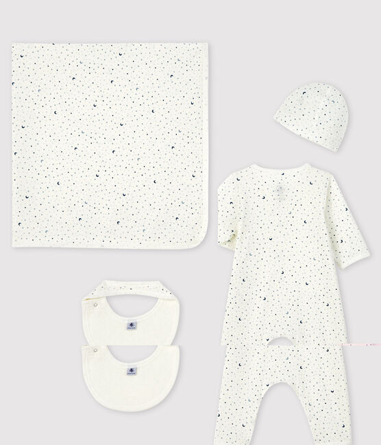 Cofanetto regalo nascita neonato a costine variante 1