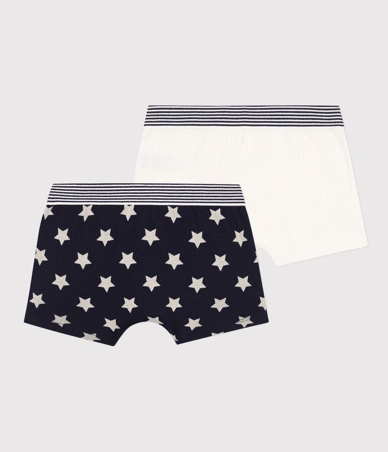 Confezione da 2 boxer bambino fantasia stellata in cotone variante 1