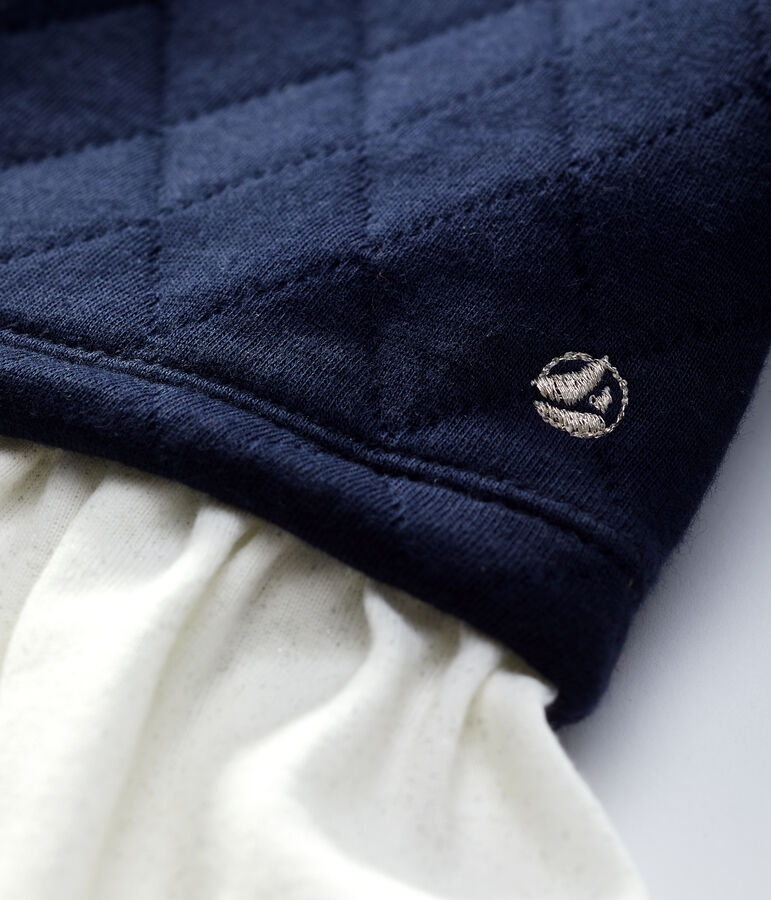 Abito trapuntato beb&egrave;. blu/bianco