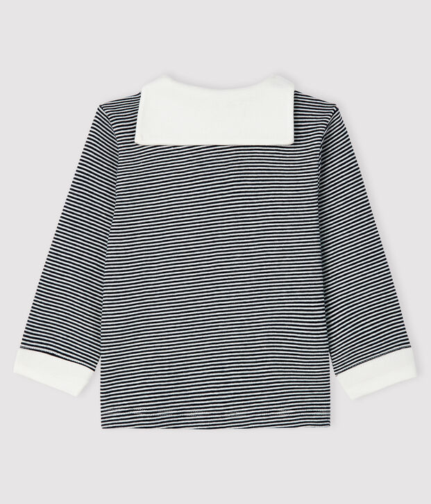 T-shirt millerighe beb&egrave; maschio blu/bianco