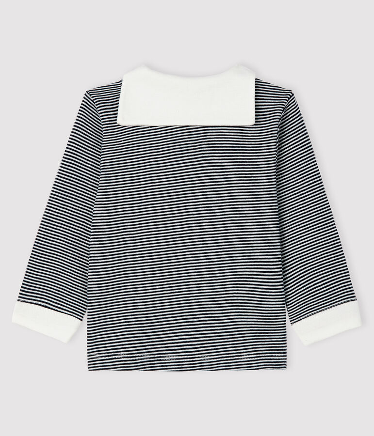 T-shirt millerighe beb&egrave; maschio blu/bianco