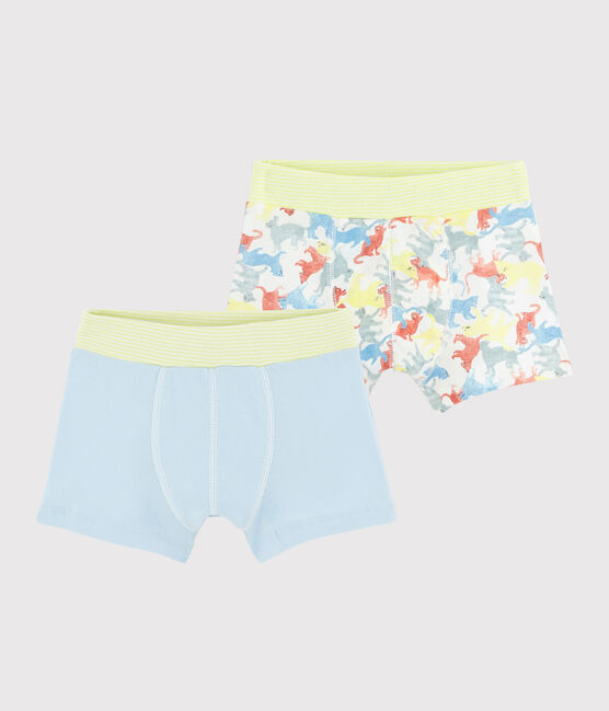 Confezione da 2 boxer fantasia gatti bambino in cotone biologico variante 1