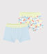Confezione da 2 boxer fantasia gatti bambino in cotone biologico