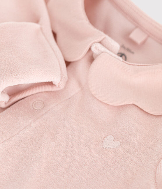Pigiama in velluto neonato rosa SALINE