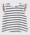 Blusa senza maniche in cotone a righe neonato bianco MARSHMALLOW/blu SMOKING