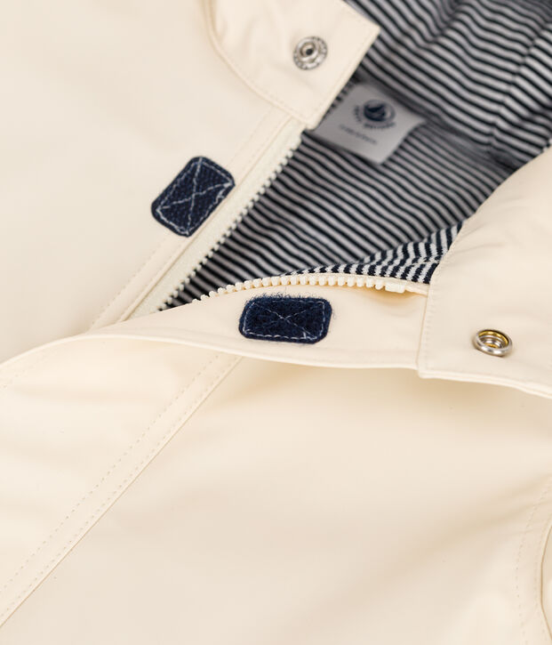 Calda cerata trapuntata beb&egrave; in materiale riciclato ecru