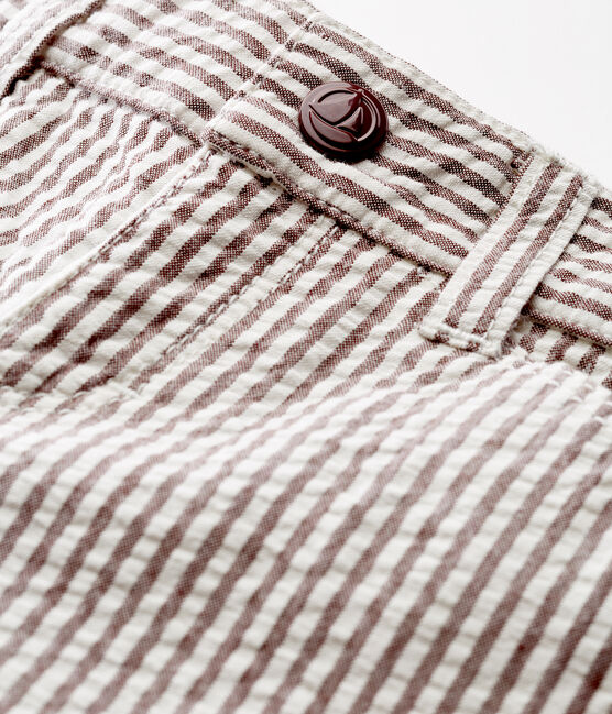 Pantalone maschietto a righe rosso VINO/bianco MARSHMALLOW