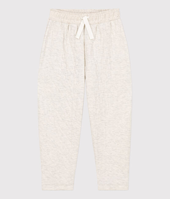 Pantalone in tubique trapuntato bambina / bambino beige MONTELIMAR CHINE