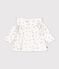 Blusa a maniche lunghe in cotone con stampa a fiori neonata ecru/multicolore