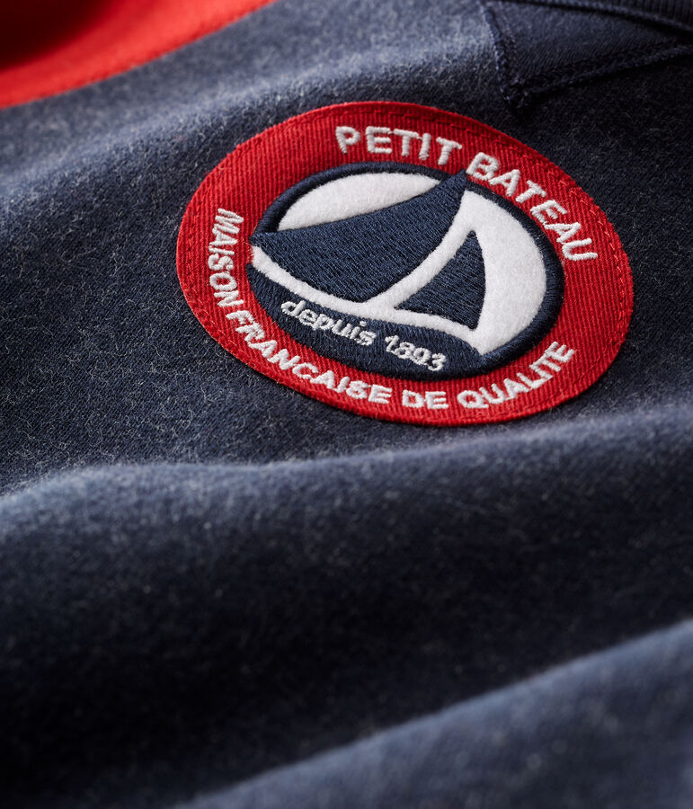 Tutina lunga da beb&egrave; maschio in molleton blu SMOKING/rosso TERKUIT