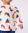 T-shirt a maniche lunghe in cotone con barche stampate neonato MILK/ MULTICO