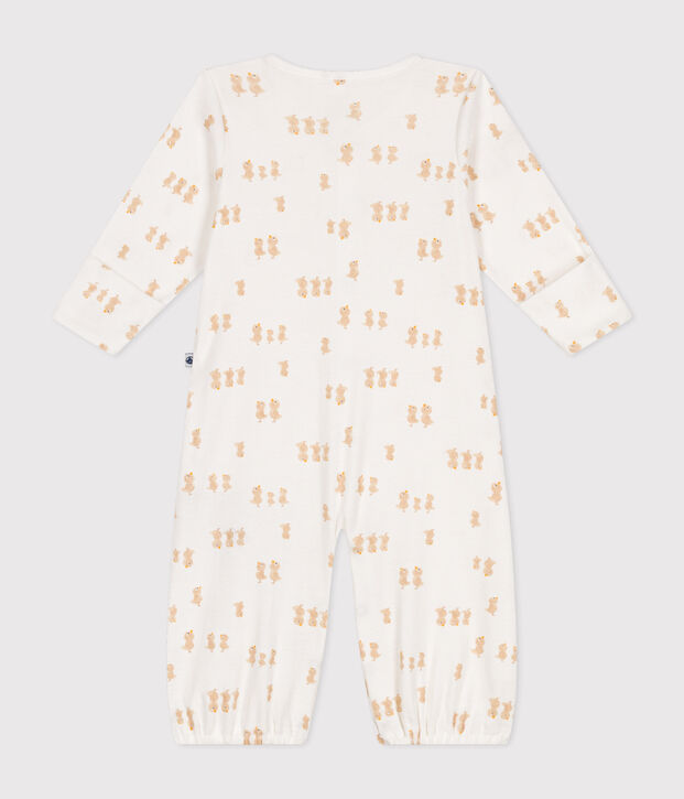 Sacco nanna in cotone neonato bianco/grigio