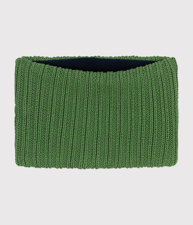 Snood in maglia foderata in pile bambino verde