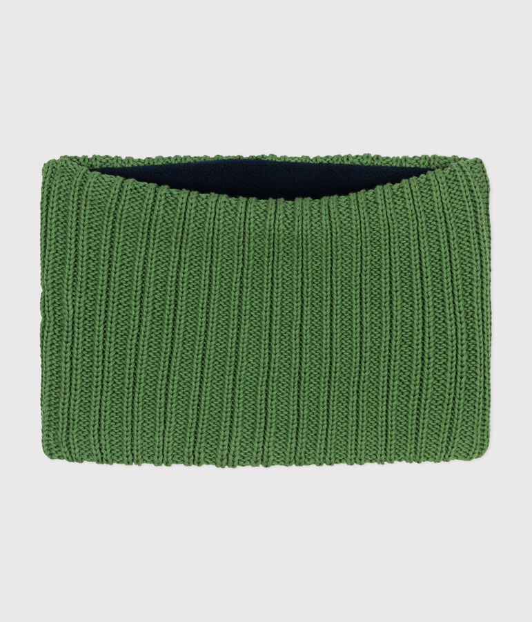 Snood in maglia foderata in pile bambino verde