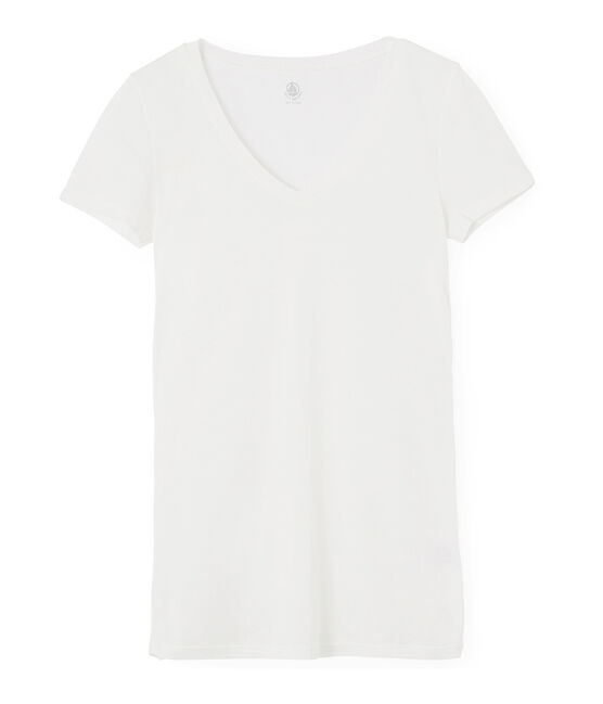 T-shirt maniche corte donna in cotone leggero bianco MARSHMALLOW