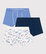 Set di 3 boxer in cotone con stampa Parigi in vita bambino